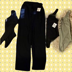 SzL Lot Of 4 , Lovely Black Pants, 3 Body suits